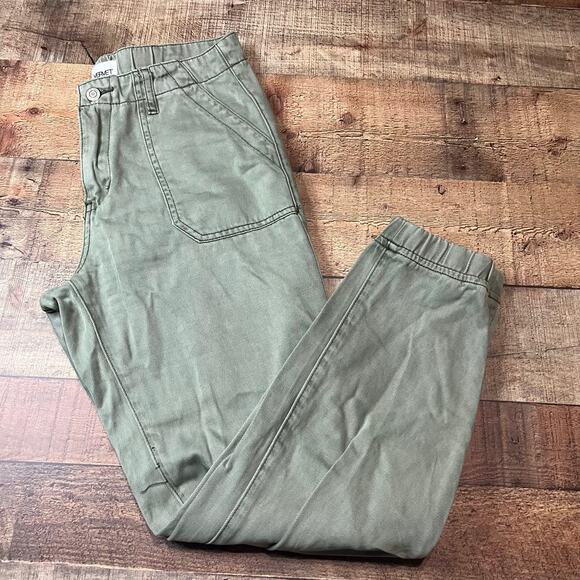 Vervet by Flying Monkey | Women's Green 100% Cotton 90's Slim Joggers Sz 27 - Picture 2 of 6